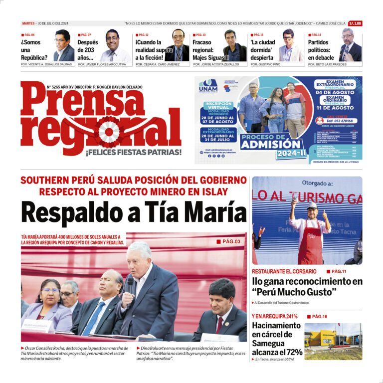 La Prensa Regional – Martes 30 de julio de 2024