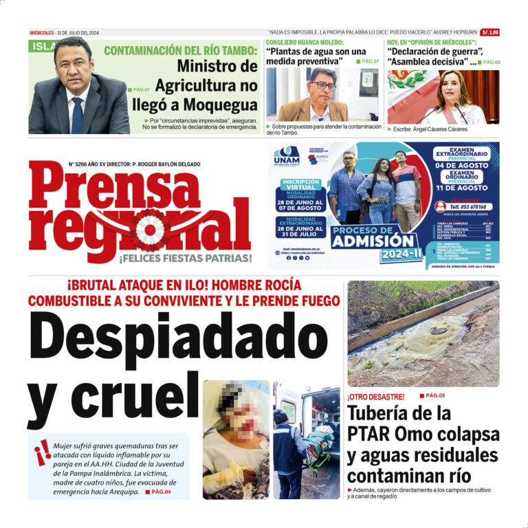 La Prensa Regional – Miércoles 31 de julio de 2024