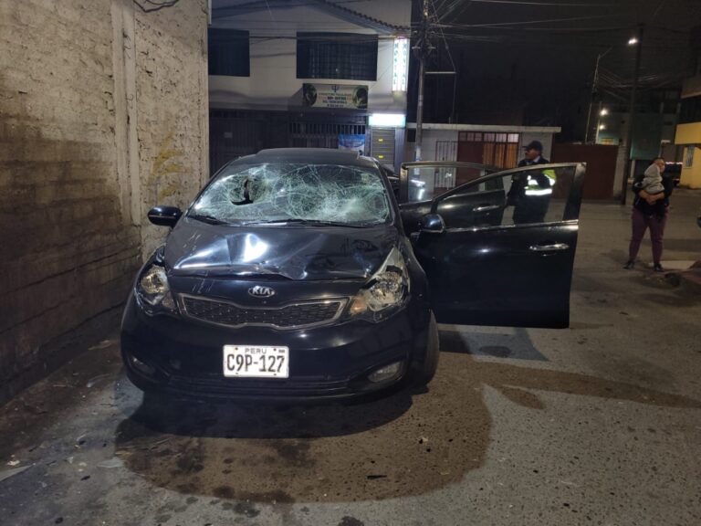 Violenta agresión en Ilo: taxista y agente de serenazgo heridos y vehículo dañado