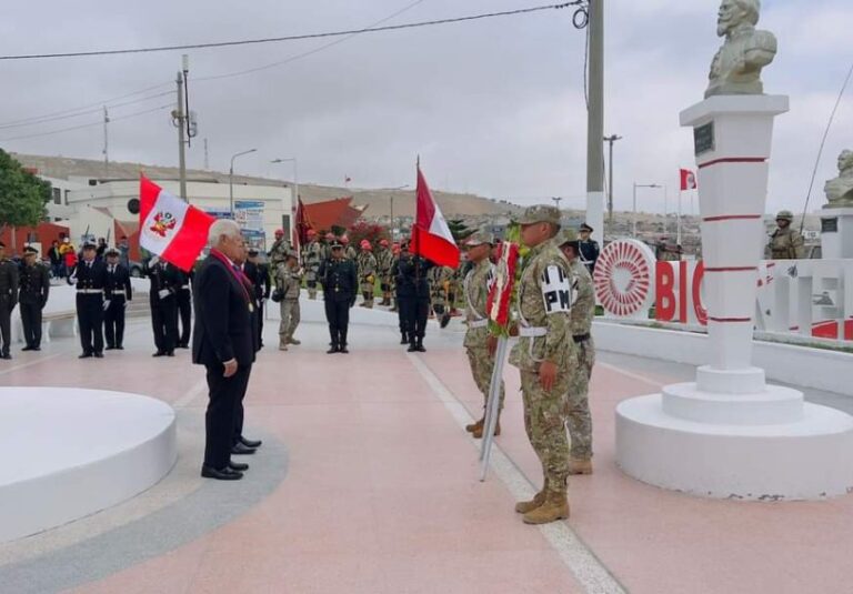 Autoridades de Ilo conmemoran el Bicentenario de la Batalla de Junín 