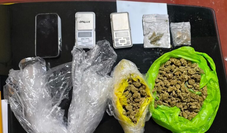 Incautan 500 gramos de marihuana a joven de 21 años