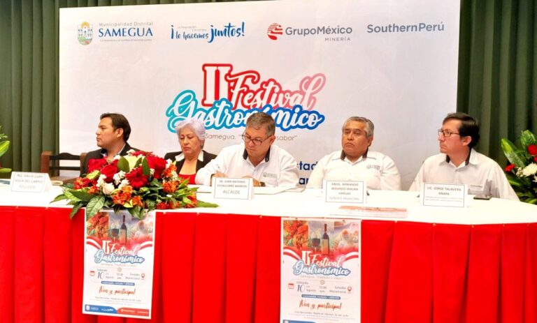 Municipalidad y Southern Perú anuncian el II Festival Gastronómico “Samegua Tradición y Sabor”