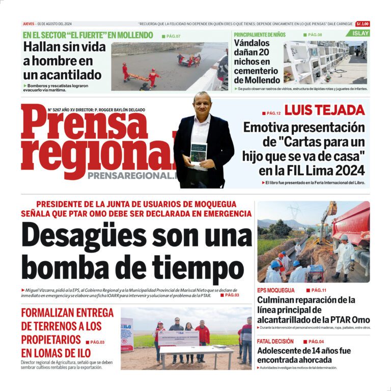 La Prensa Regional – Jueves 01 de agosto de 2024