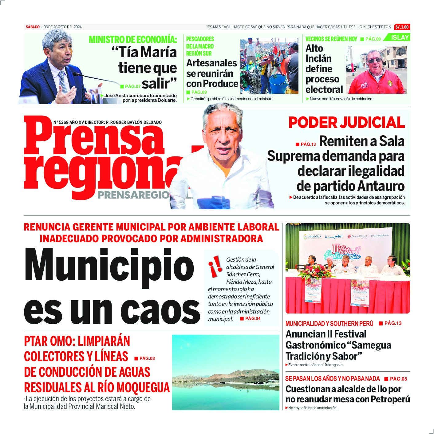 La Prensa Regional – Sábado 03 de agosto de 2024