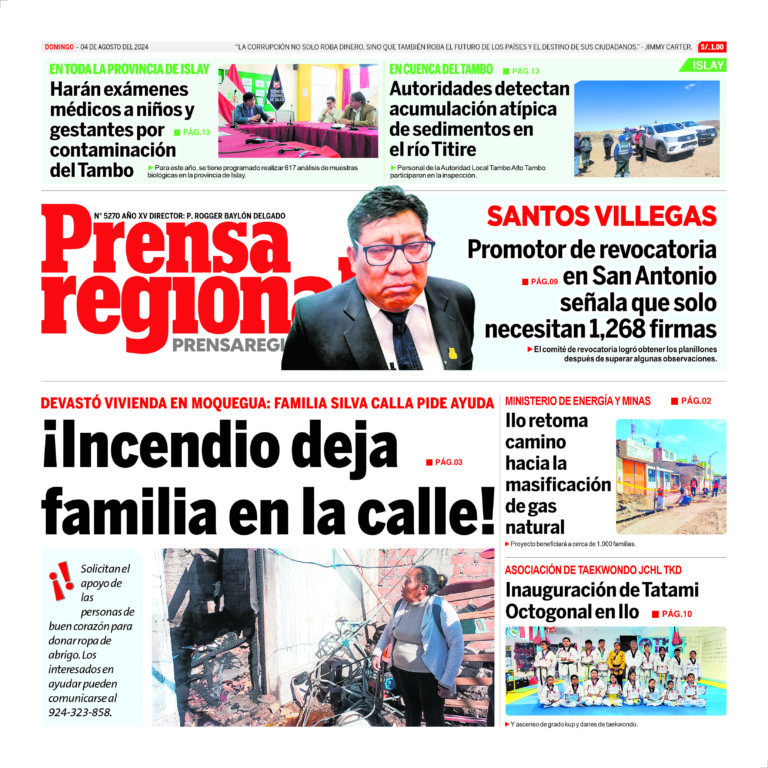 La Prensa Regional – Domingo 04 de agosto de 2024