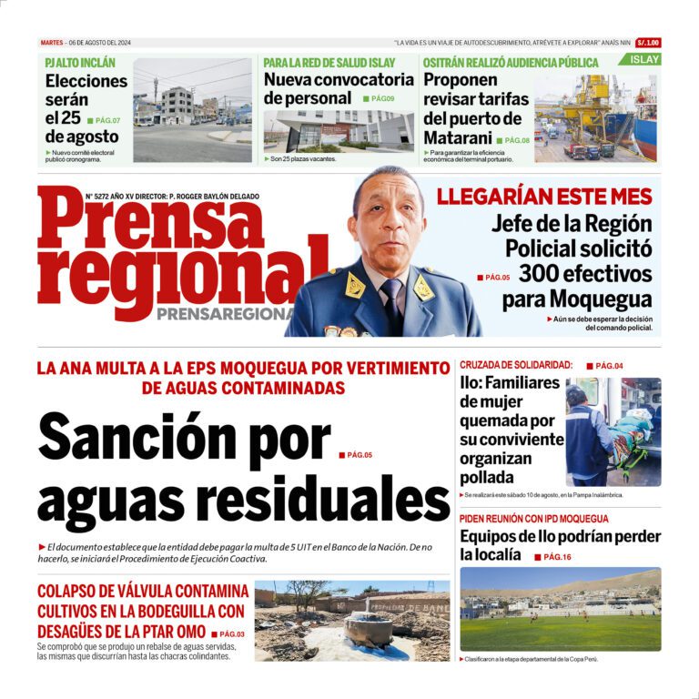 La Prensa Regional – Martes 06 de agosto de 2024