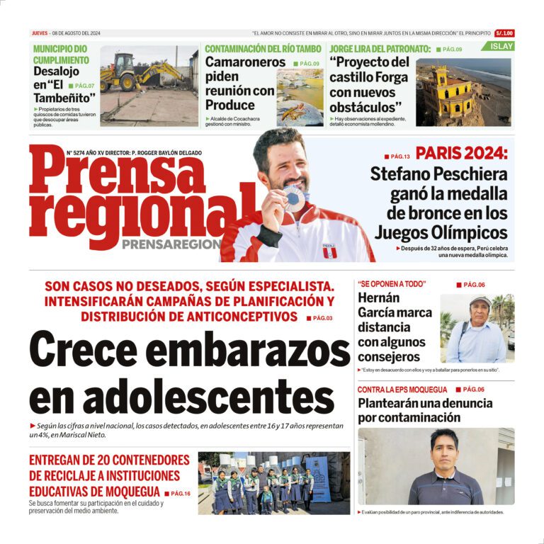 La Prensa Regional – Jueves 08 de agosto de 2024