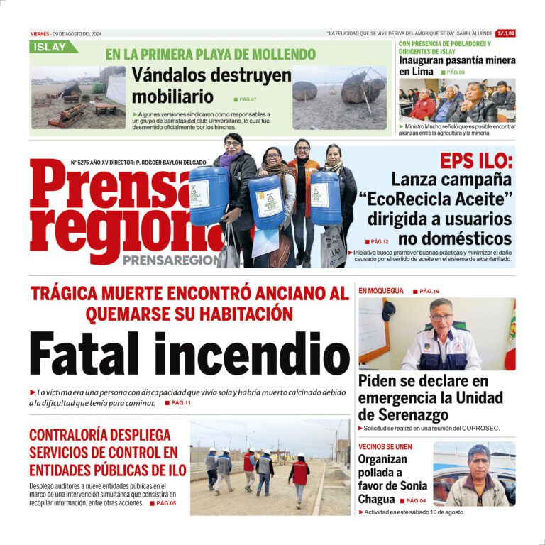 La Prensa Regional – Viernes 09 de agosto de 2024