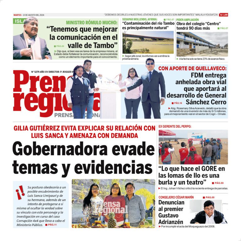 La Prensa Regional – Martes 13 de agosto de 2024