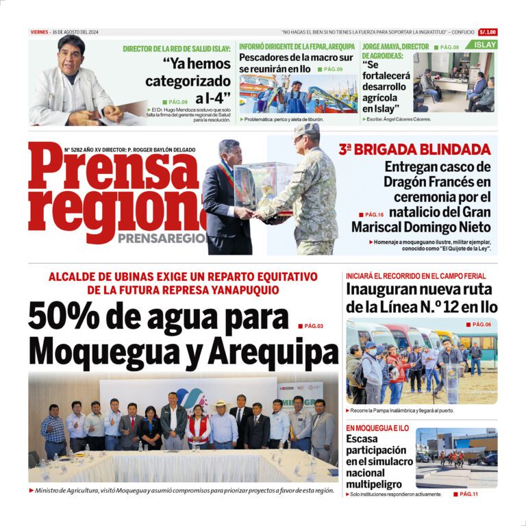 La Prensa Regional – Viernes 16 de agosto de 2024