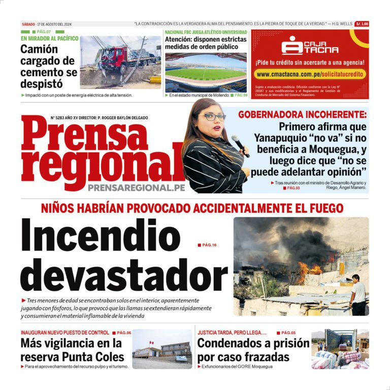 La Prensa Regional – Sábado 17 de agosto de 2024