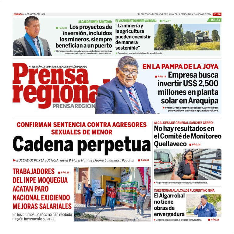 La Prensa Regional – Domingo 18 de agosto de 2024
