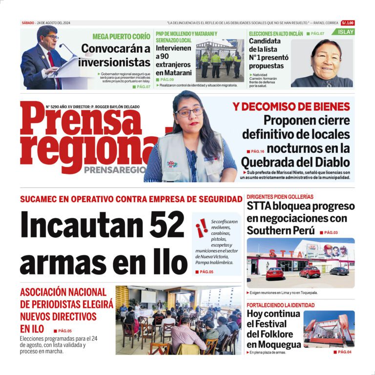 La Prensa Regional – Sábado 24 de agosto de 2024