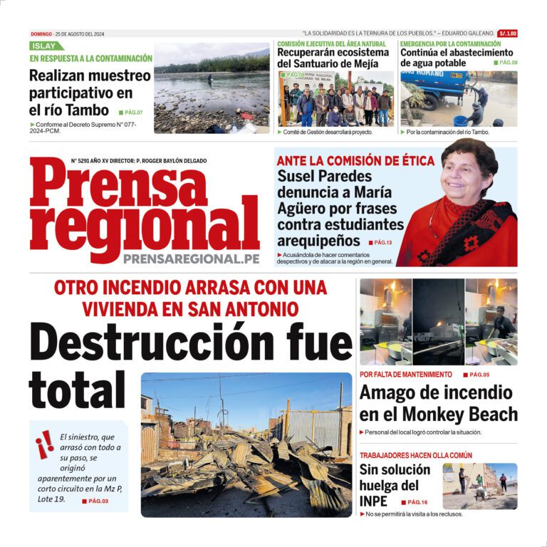 La Prensa Regional – Domingo 25 de agosto de 2024