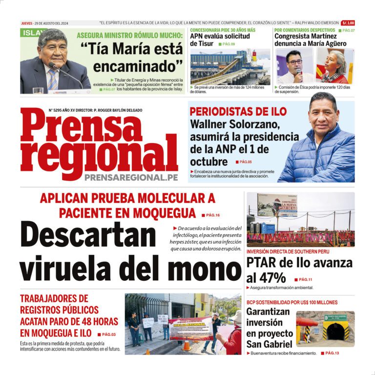 La Prensa Regional – Jueves 29 de agosto de 2024
