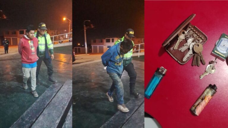 Policía captura a sujetos acusados de incendios y tentativa de hurto en Mollendo
