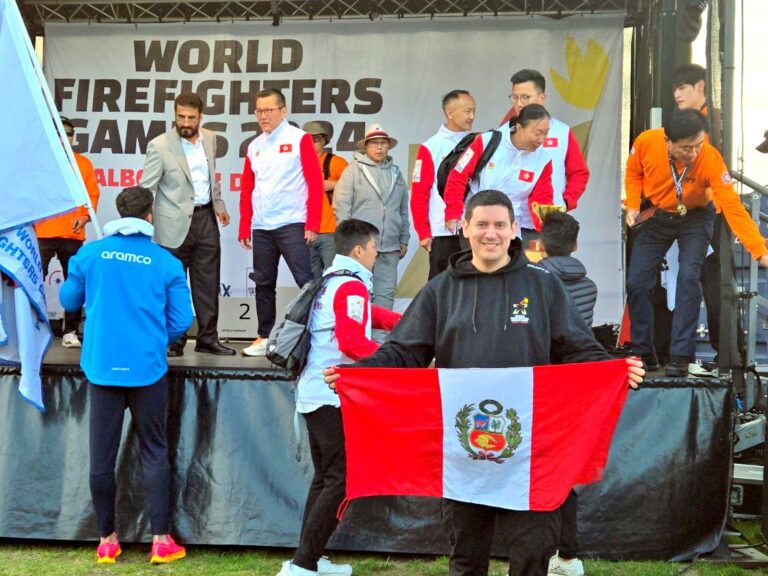 Medalla de Bronce para Perú en los 15th World Firefighter Games