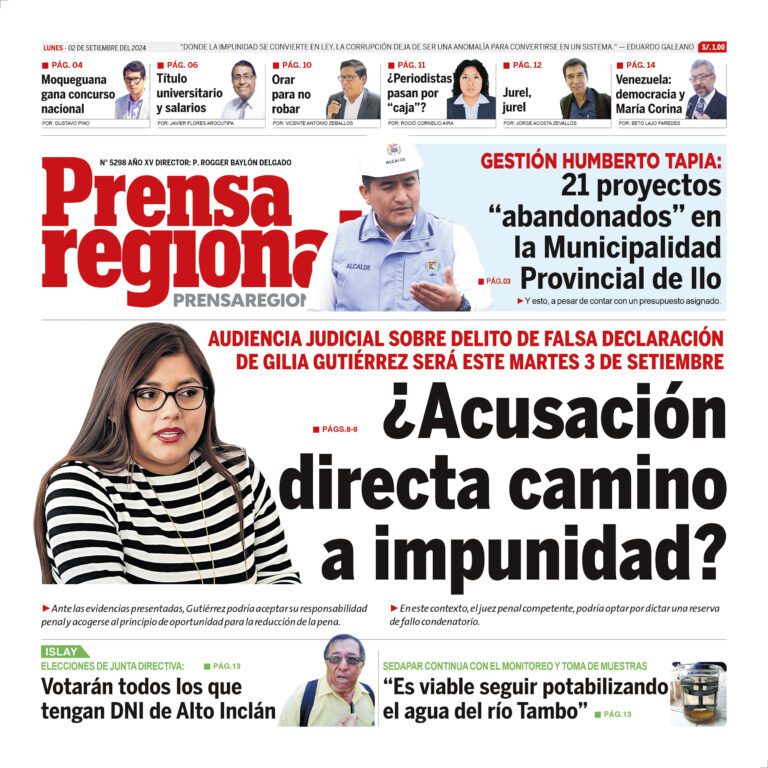 La Prensa Regional – Lunes 02 de setiembre de 2024