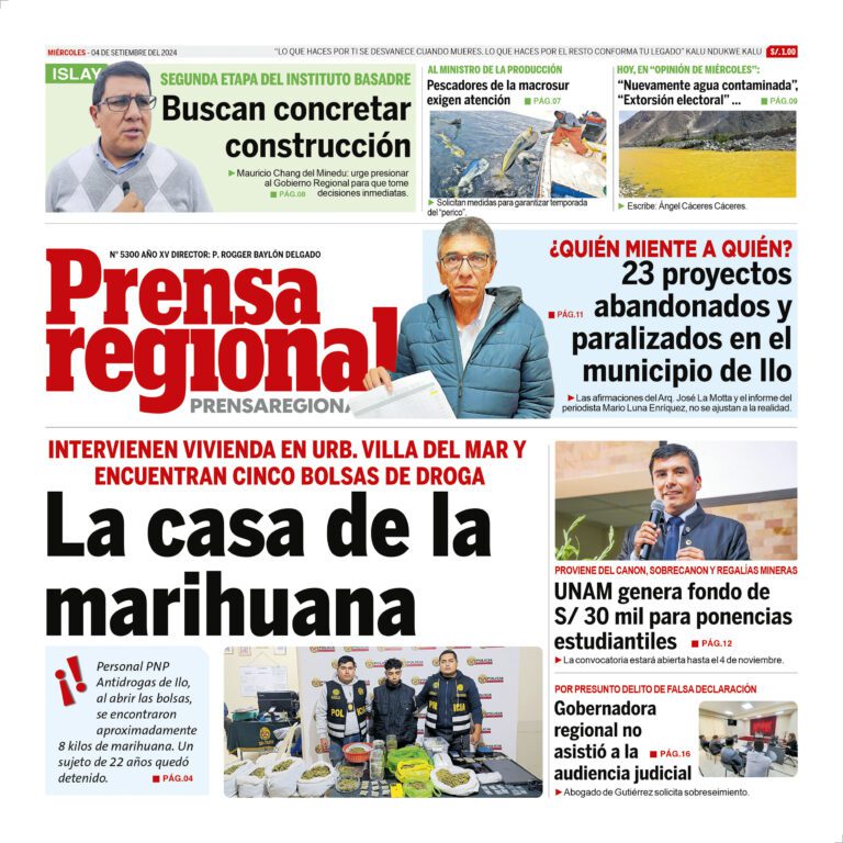 La Prensa Regional – Miércoles 04 de setiembre de 2024