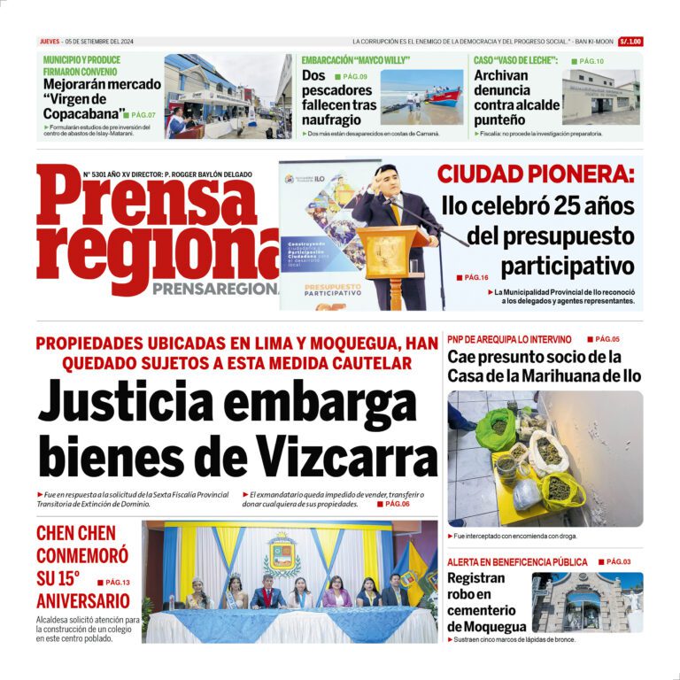 La Prensa Regional – Jueves 05 de setiembre de 2024