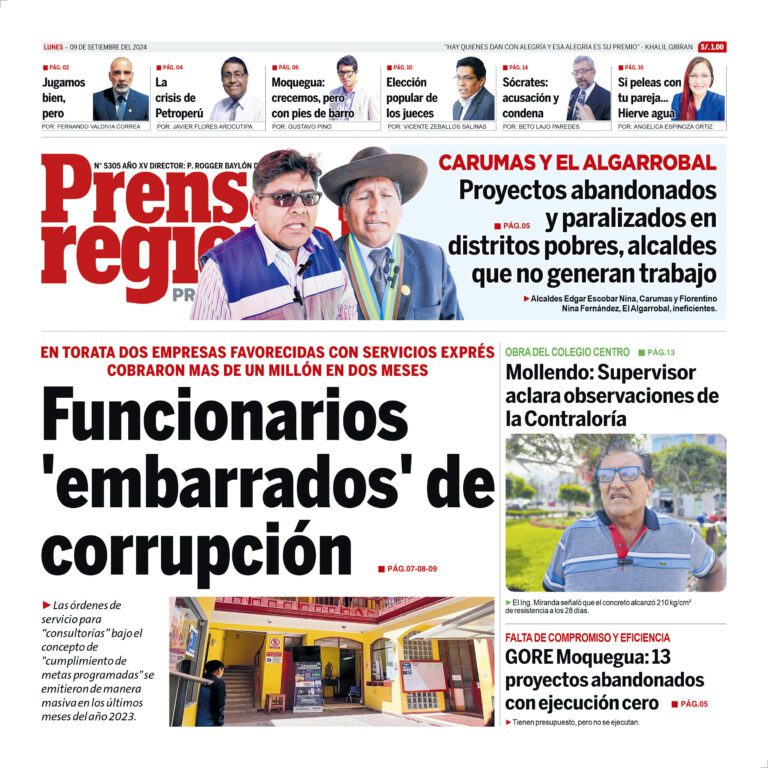 La Prensa Regional – Lunes 09 de setiembre de 2024