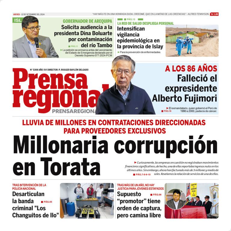 La Prensa Regional – Jueves 12 de setiembre de 2024