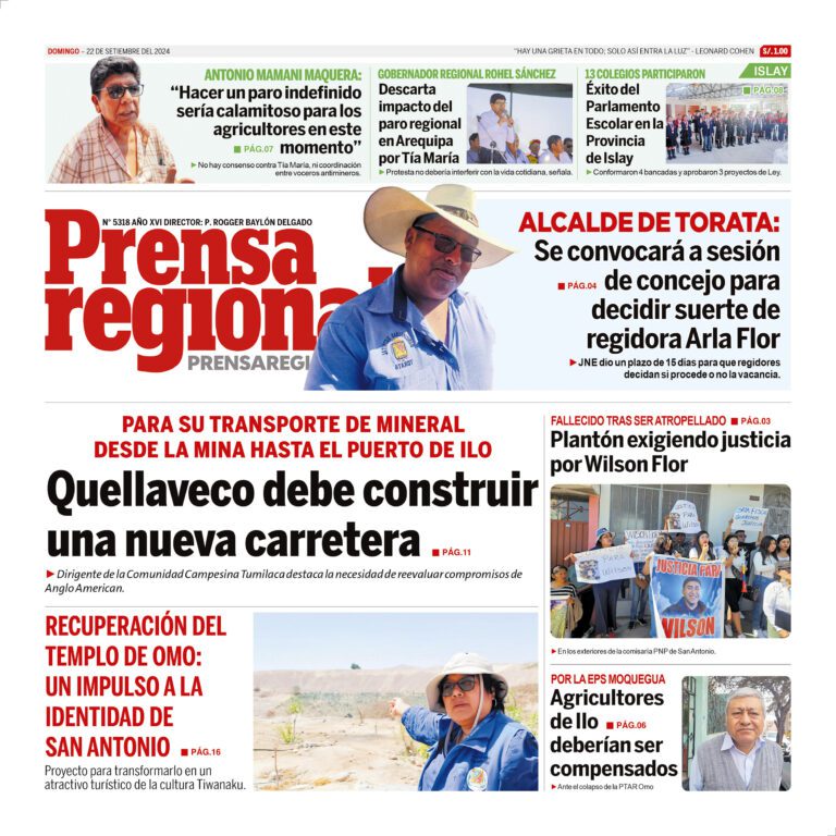 La Prensa Regional – Domingo 22 de setiembre de 2024