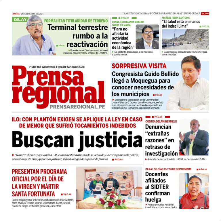 La Prensa Regional – Martes 24 de setiembre de 2024