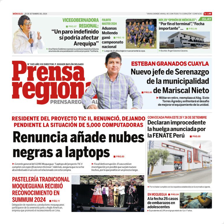 La Prensa Regional – Miércoles 25 de setiembre de 2024