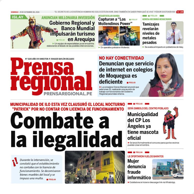 La Prensa Regional – Domingo 29 de setiembre de 2024