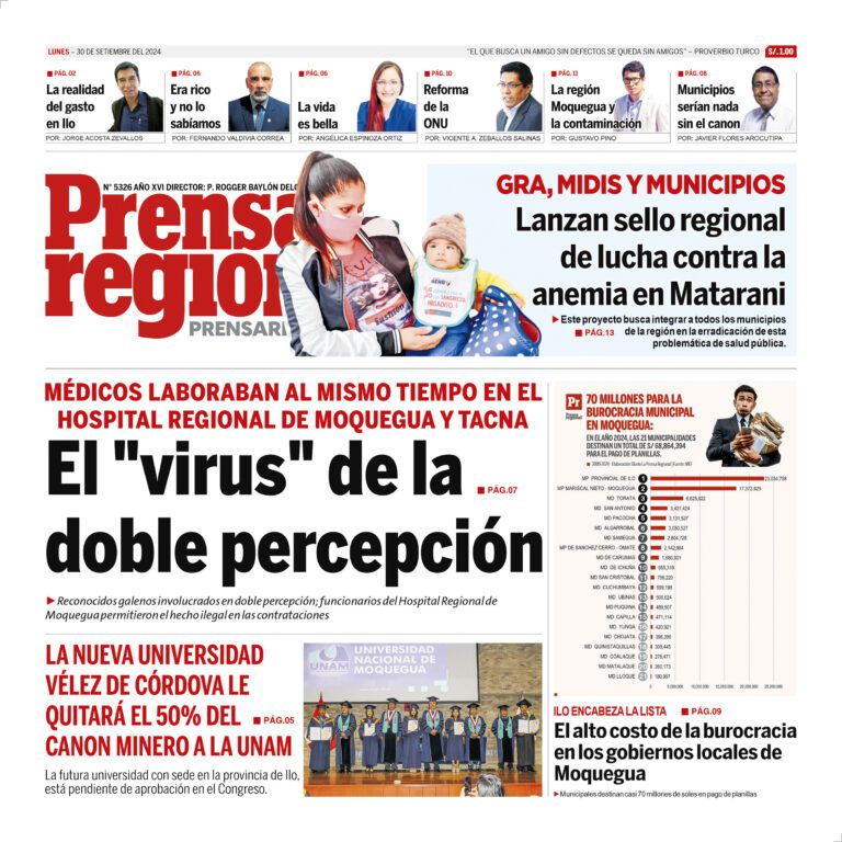 La Prensa Regional – Lunes 30 de setiembre de 2024