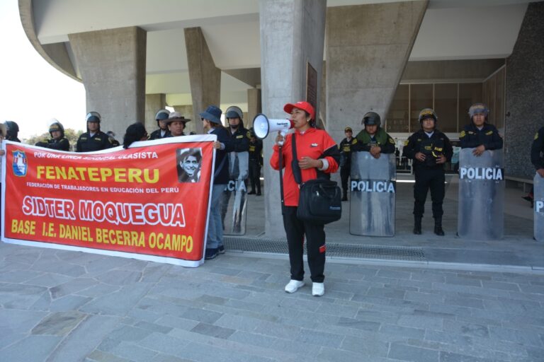 Afiliados al SIDTER acataron primer día de huelga en Moquegua