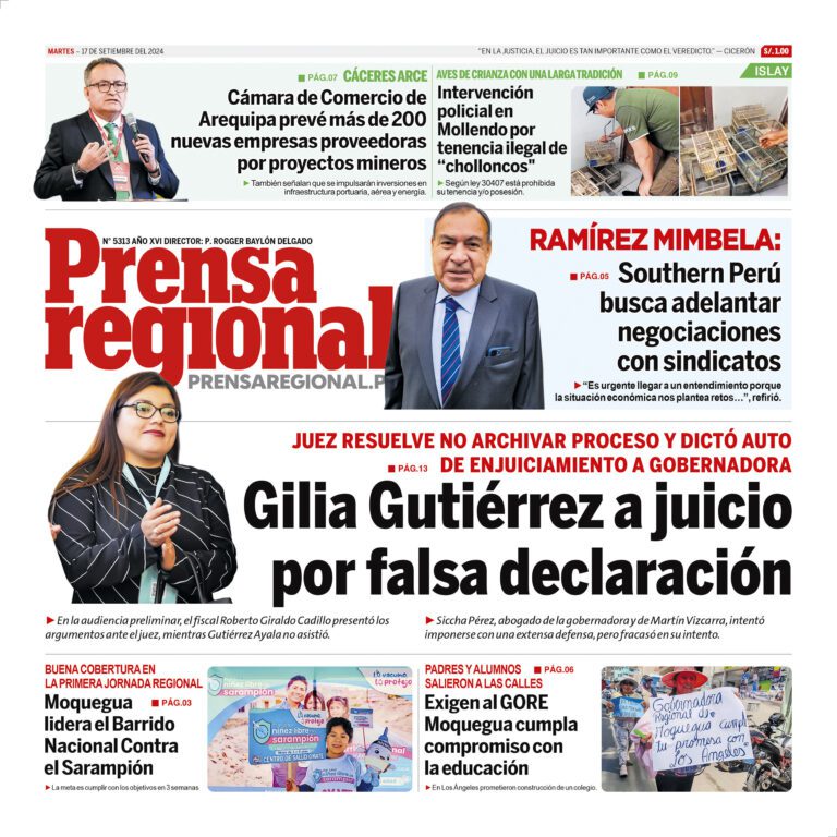 La Prensa Regional – Martes 17 de setiembre de 2024