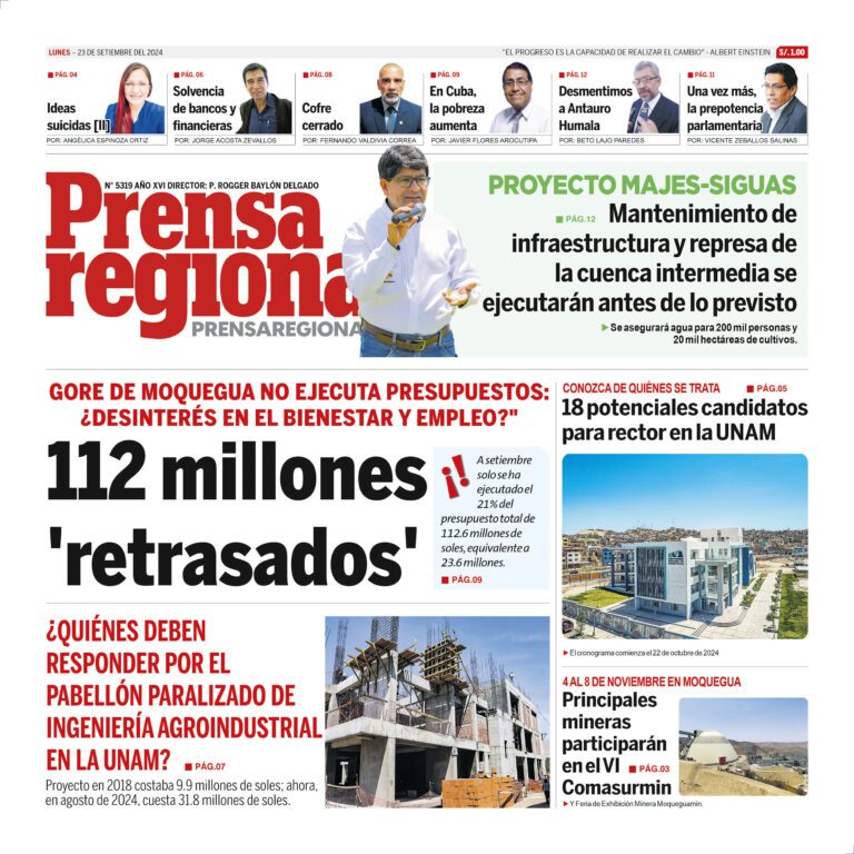 La Prensa Regional – Lunes 23 de setiembre de 2024