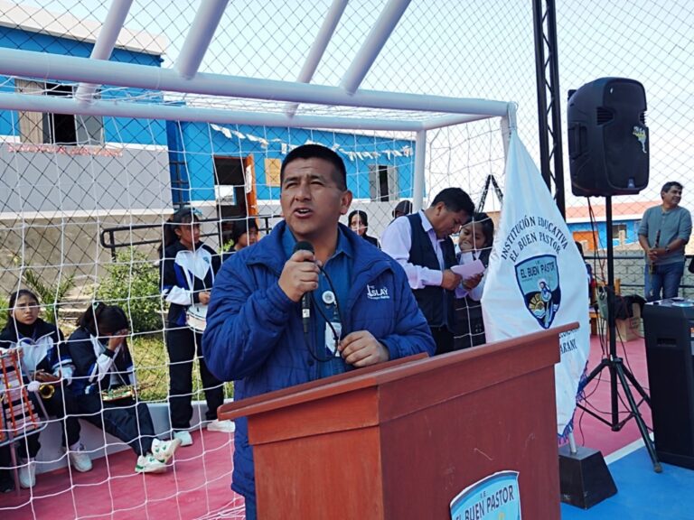 TISUR inaugura losa deportiva en la I.E. “El Buen Pastor”