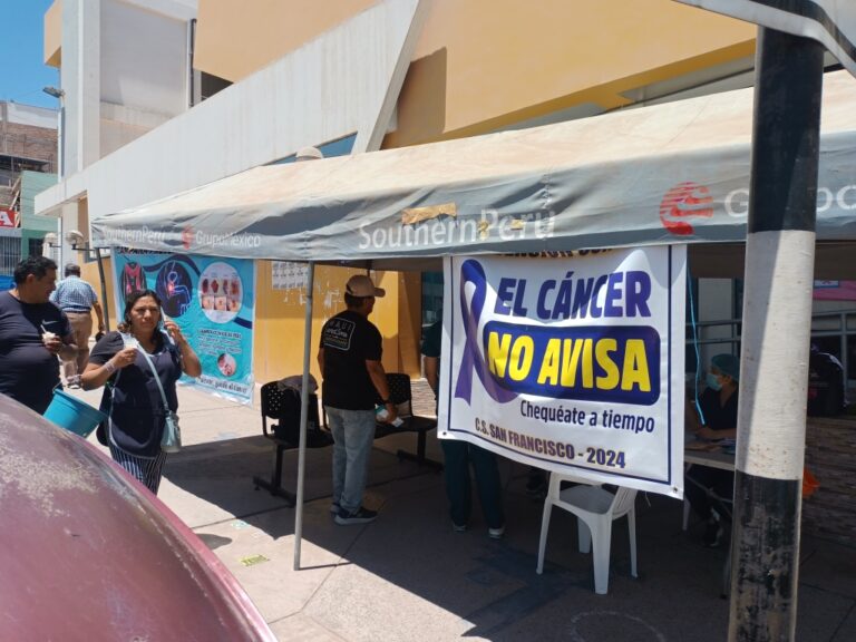 Continúa la campaña preventiva contra el cáncer en diversos puntos de la ciudad de Moquegua