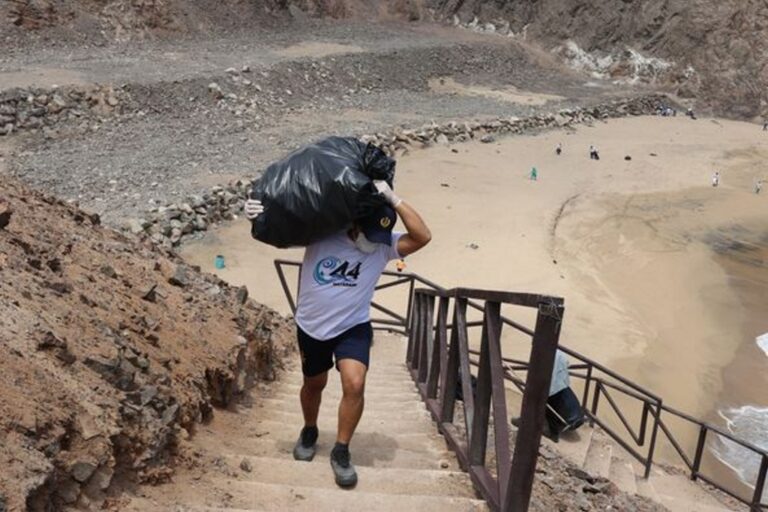 Recolectan 3 toneladas de basura en las caletas Centeno y Quebrada Honda