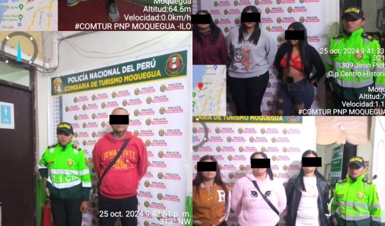 Operativo conjunto en Ilo culmina con detención de tres personas por presunto proxenetismo