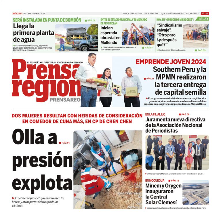 La Prensa Regional – Miércoles 02 de octubre de 2024