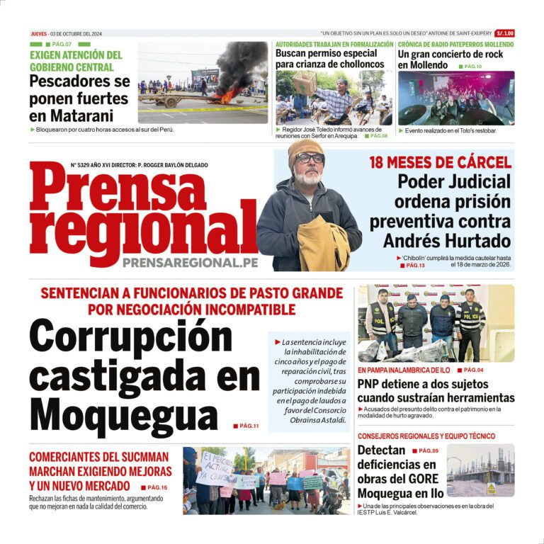 La Prensa Regional – Jueves 03 de octubre de 2024