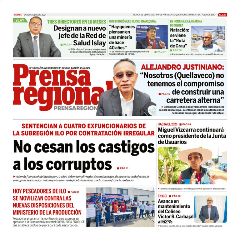La Prensa Regional – Viernes 04 de octubre de 2024