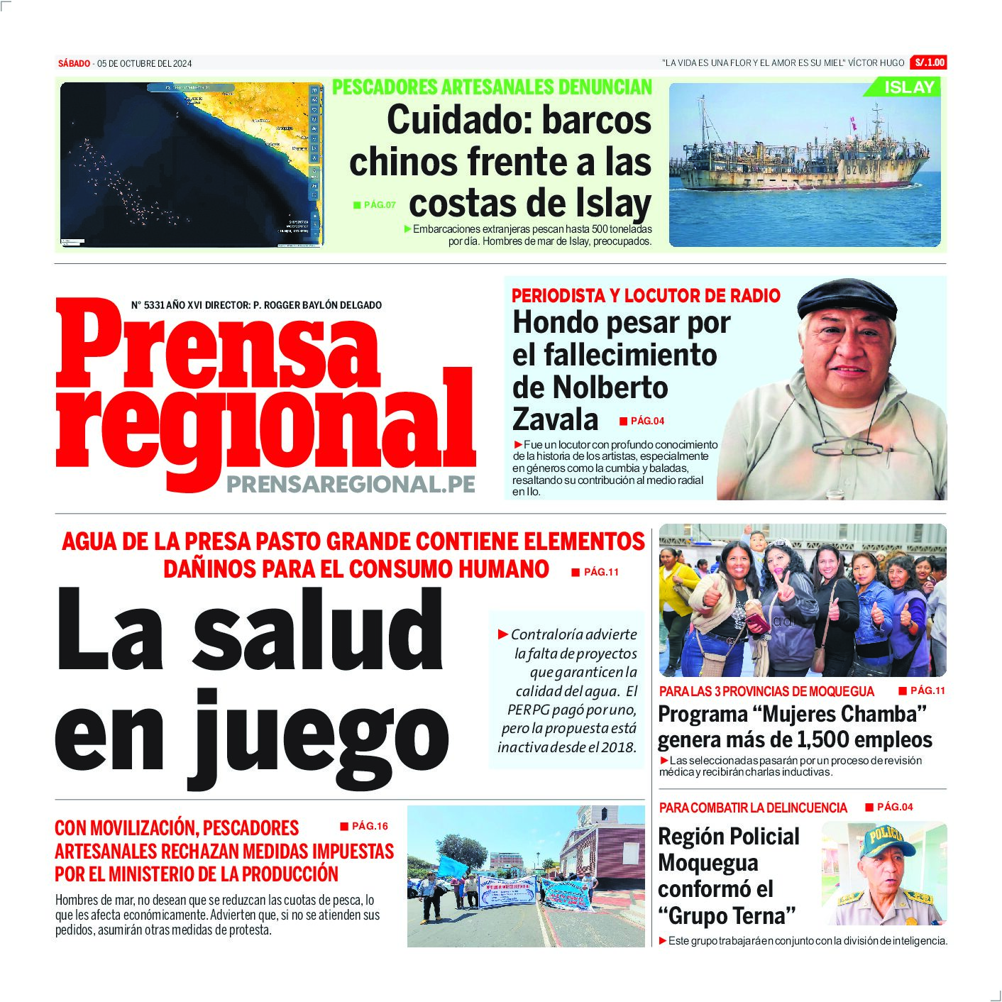 La Prensa Regional – Sábado 05 de octubre de 2024