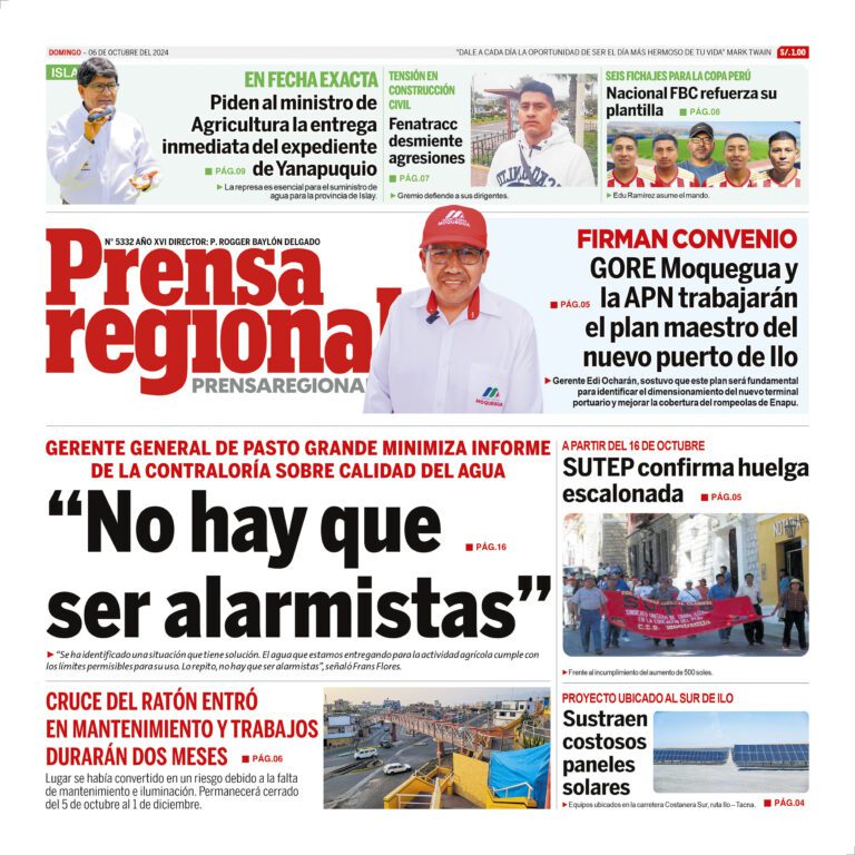 La Prensa Regional – Domingo 06 de octubre de 2024