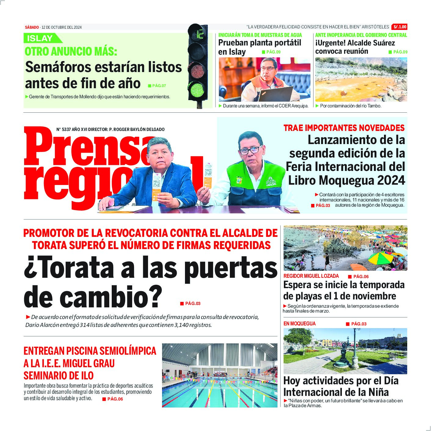 La Prensa Regional – Sábado 12 de octubre de 2024