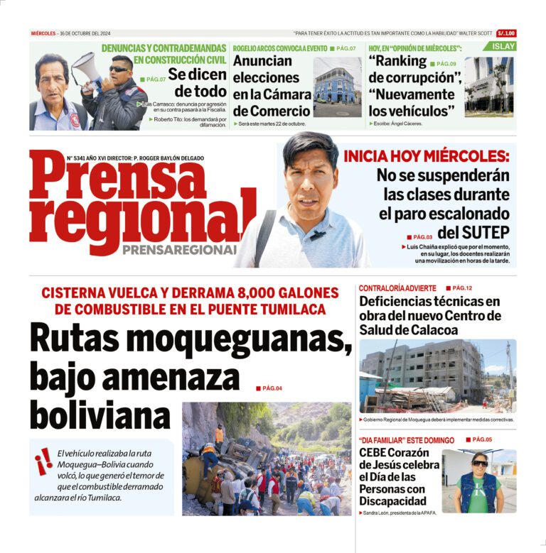La Prensa Regional – Miércoles 16 de octubre de 2024