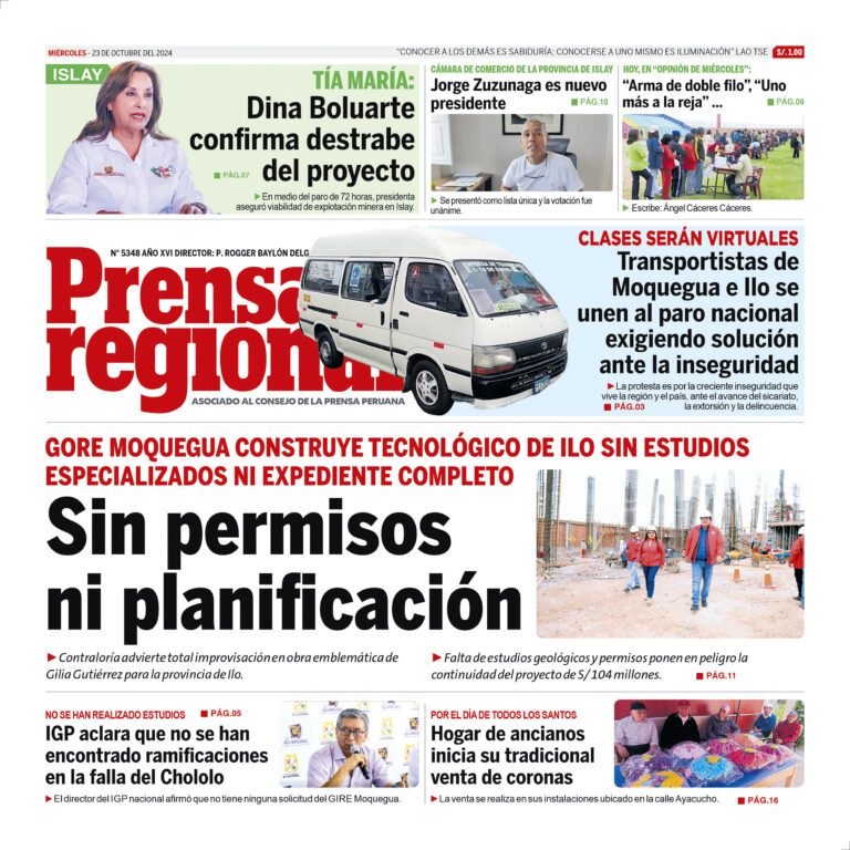 La Prensa Regional – Miércoles 23 de octubre de 2024