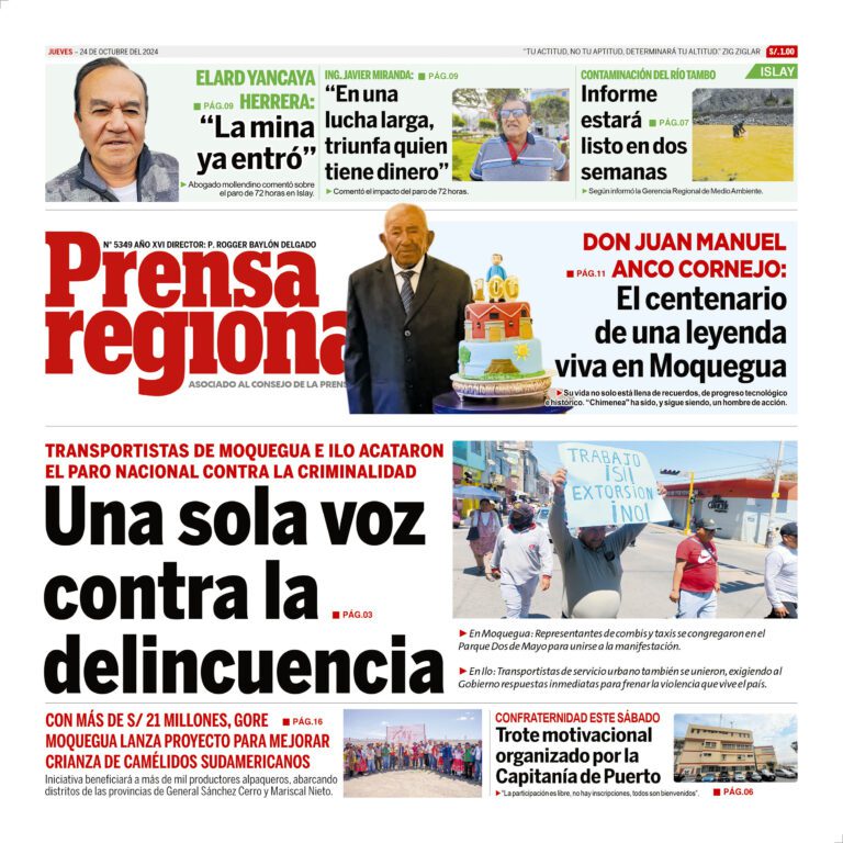 La Prensa Regional – Jueves 24 de octubre de 2024