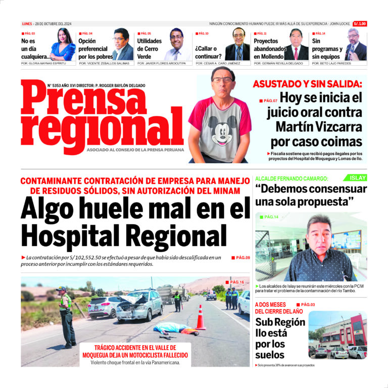 La Prensa Regional – Lunes 28 de octubre de 2024