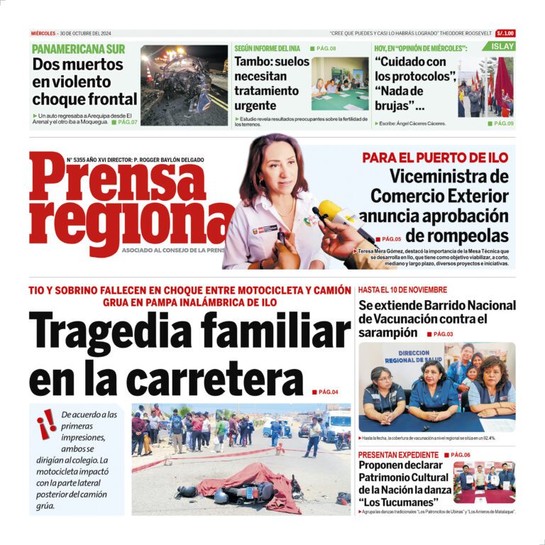 La Prensa Regional – Miércoles 30 de octubre de 2024
