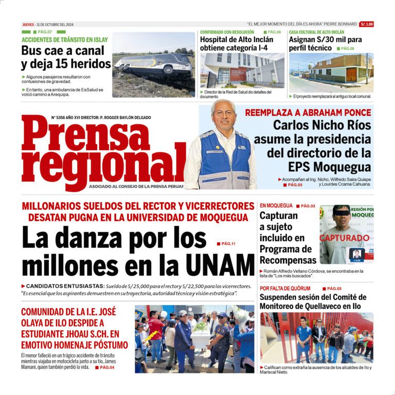 La Prensa Regional – Jueves 31 de octubre de 2024